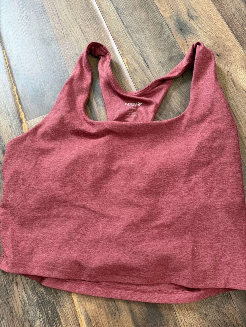 Old Navy Maroon Racerback Sports Bra Crop